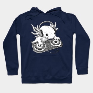 Tiny DJ Axolotl - Awesome Salamander Amphibian Hoodie